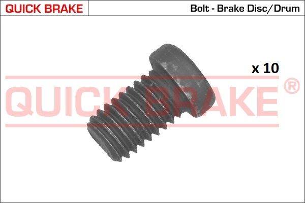 Quick Brake 1166810K Болт кріплення диска гальмівного BMW 3 (E30/F30/F80)/5 (E34/E60)/7 (E23/E32) 80-18 M30/M57/M60/M70 (к-кт 10 шт)