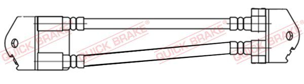 Quick Brake 25009 Шланг гальмівний (задній) Ford Transit 2.0DI-2.4TDCi 00-06 (L=407mm/M10x1/M10x1)