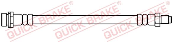 Quick Brake 37056 Шланг гальмівний (задній) Ford Transit 2.3/2.2TDCi-3.2TDCi 06- (L) (к-кт) 699,5mm/715mm (M10x1/M10x1)