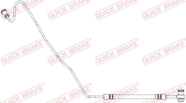 Quick Brake 96020X Шланг гальмівний (задній) VW Polo/Skoda Fabia 14- (L=680mm)