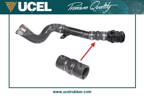 UCEL 15938 Патрубок інтеркулера Dacia Duster/Renault Clio IV 1.5dCi 12- (короткий)