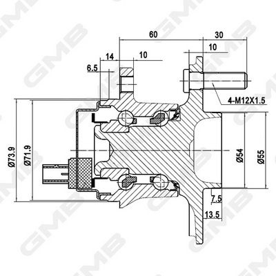 GMB GH35080A Маточина колеса