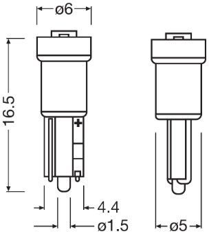 ЛАМПА 2723DWP-02B 0.25W 12V W2X4.6D BLI2 OSRAM