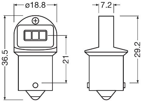 ЛАМПА 5008DWP-02B 1,2W 12V BA15S BLI2 OSRAM