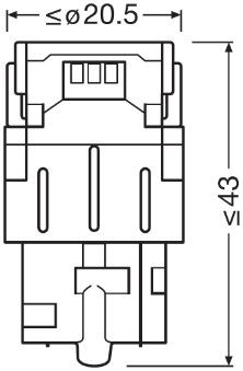ЛАМПА 7505DRP-02B 1,4W 12V W3X16D BLI2 OSRAM