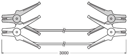 Дроти стартові 300А 3м OSRAM