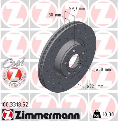 Zimmermann 100331852 Диск гальмівний SPORT Z