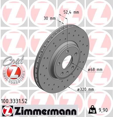 Zimmermann 100333152 Диск гальмівний SPORT Z