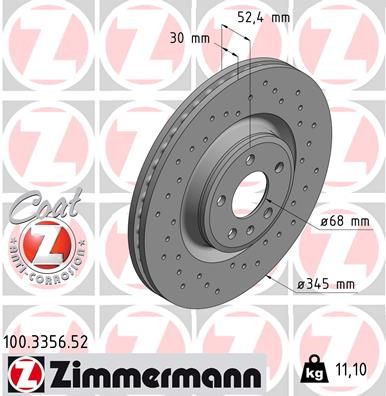 Zimmermann 100335652 Диск гальмівний SPORT Z