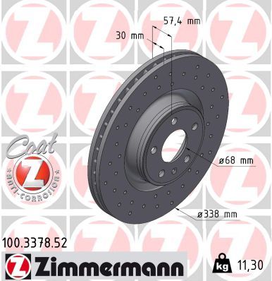 Zimmermann 100337852 Диск гальмівний SPORT Z