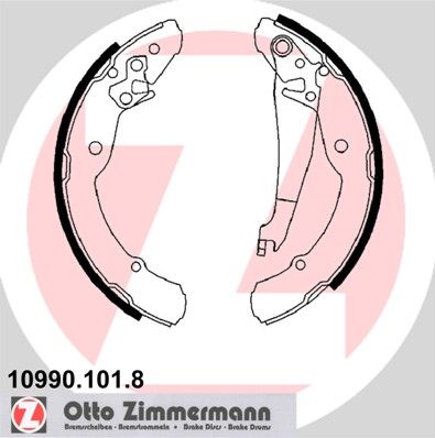 Zimmermann 109901018 Колодки гальмівні барабанні комплект