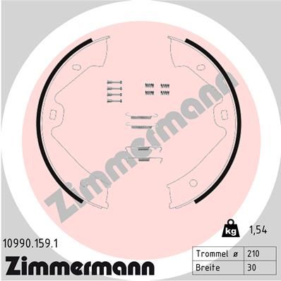 Zimmermann 109901591 Колодки гальмівні барабанні к-кт