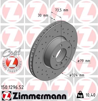 Zimmermann 150129652 Диск гальмівний SPORT Z