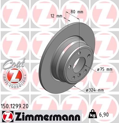 Zimmermann 150129920 Диск гальмівний Coat Z