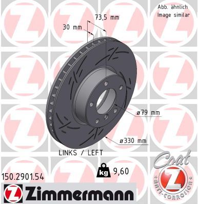 Zimmermann 150290154 Диск гальмівний Black Z лівий