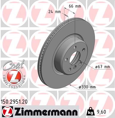 Zimmermann 150295120 Диск гальмівний Coat Z