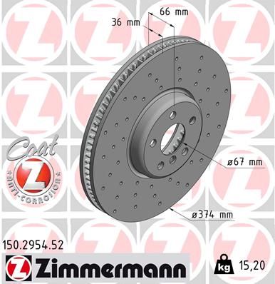 Zimmermann 150295452 Диск гальмівний SPORT Z лівий