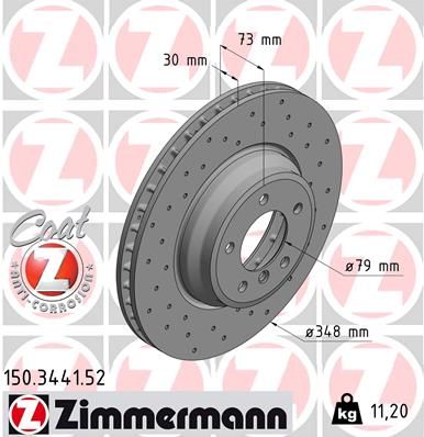 Zimmermann 150344152 Диск гальмівний SPORT Z