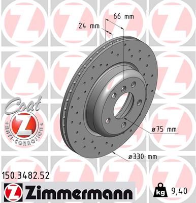 Zimmermann 150348252 Диск гальмівний SPORT Z