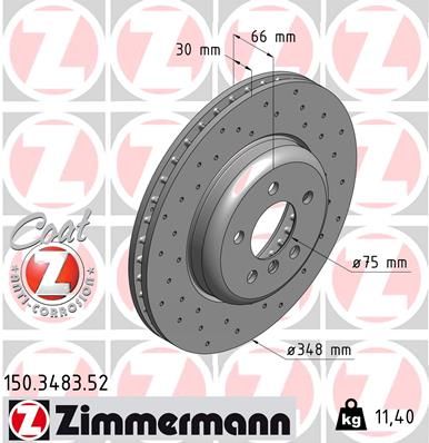 Zimmermann 150348352 Диск гальмівний SPORT Z