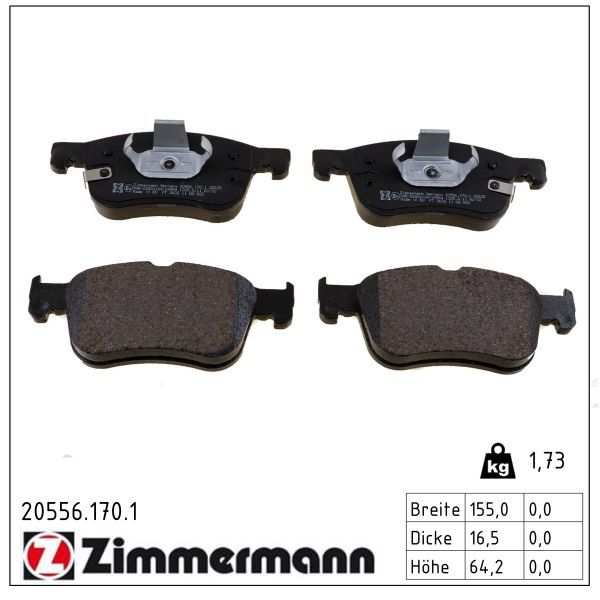 Zimmermann 205561701 Гальмівні колодки