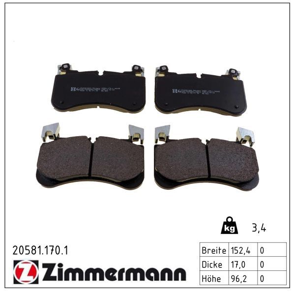 Zimmermann 205811701 Колодки гальмівні