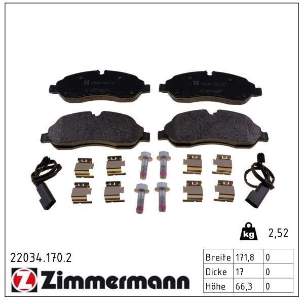 Zimmermann 220341702 Колодки гальмівні дискові комплект