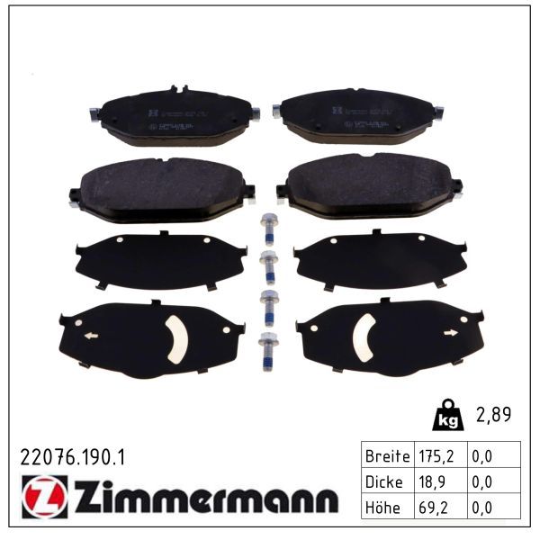 Zimmermann 220761901 Колодки гальмівні дискові комплект