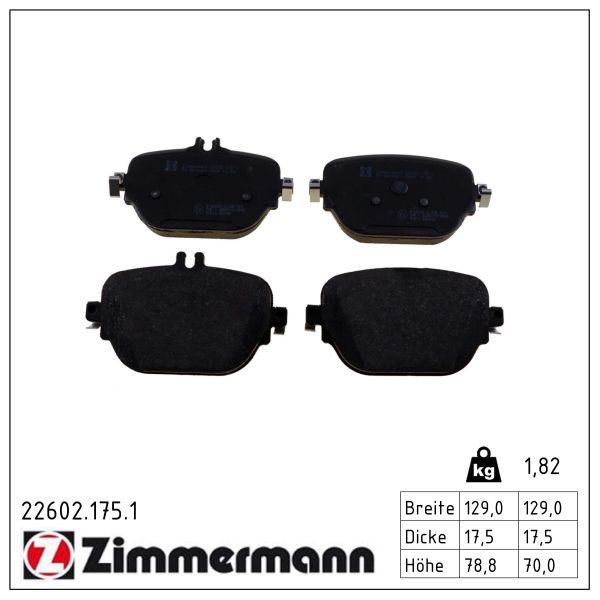 Zimmermann 226021751 Колодки гальмівні дискові комплект