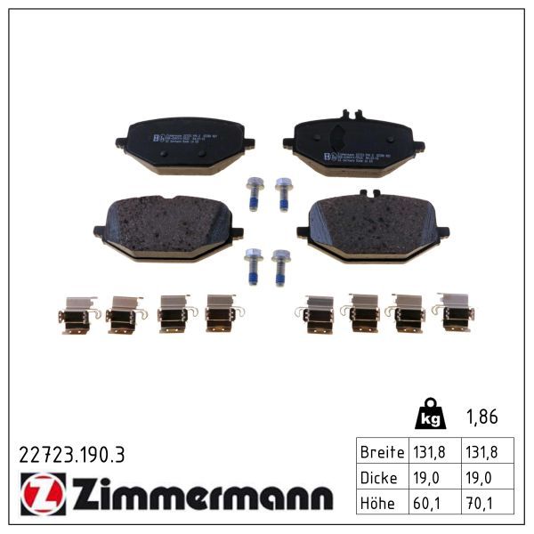 Zimmermann 227231903 Колодки гальмівні (задні) MB GLE-class (V167) 18- (Trw)