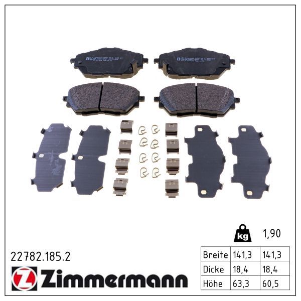Zimmermann 227821852 Колодки гальмівні дискові комплект