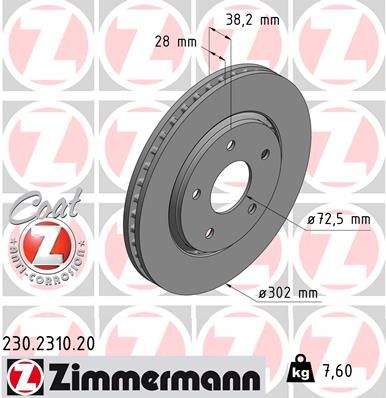 Zimmermann 230231020 Гальмівний диск