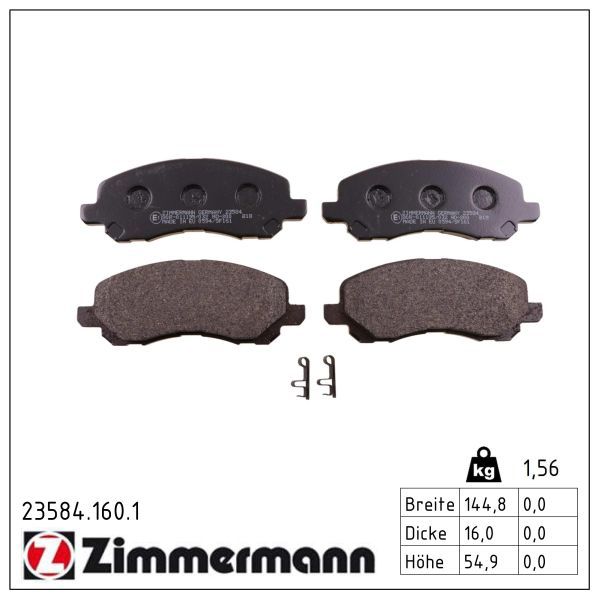 Zimmermann 235841601 Колодки гальмівні дискові, комплект