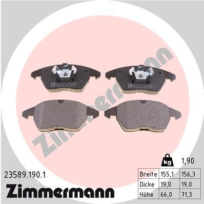 Zimmermann 235891901 Гальмівні колодки комплект