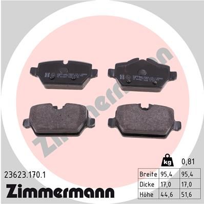 Zimmermann 236231701 Колодки гальмівні дискові комплект