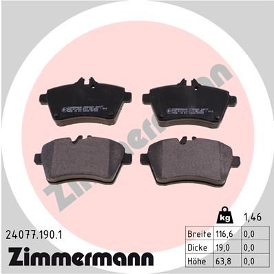 Zimmermann 240771901 Колодки гальмівні Дискові, к-кт