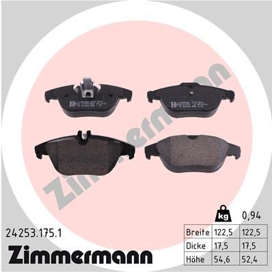 Zimmermann 242531751 Колодки гальмівні дискові, к-кт