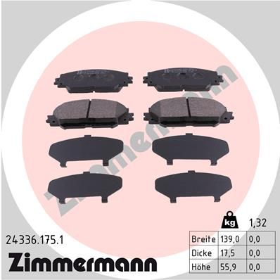 Zimmermann 243361751 Колодки гальмівні дискові, к-кт