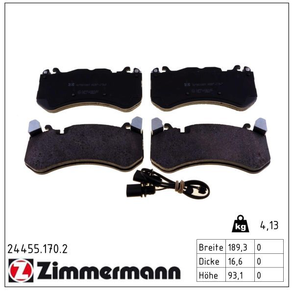 Zimmermann 244551702 Колодки гальмівні дискові комплект