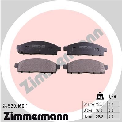 Zimmermann 245291601 Колодки гальмівні дискові, комплект
