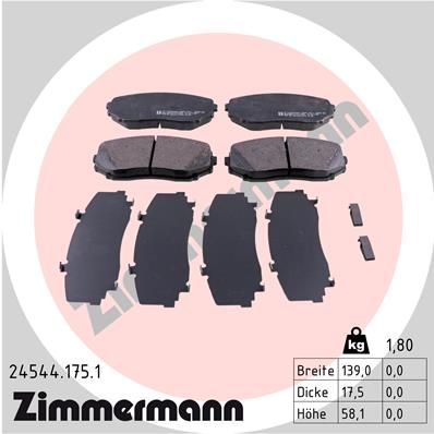 Zimmermann 245441751 Колодки гальмівні дискові комплект