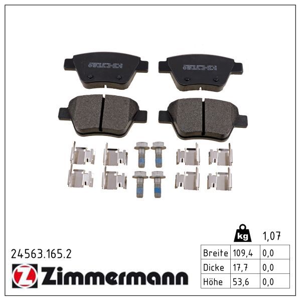 Zimmermann 245631652 Колодки гальмiвнi дискові, к-кт
