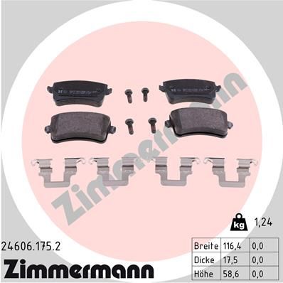Zimmermann 246061752 Колодки гальмівні дискові комплект