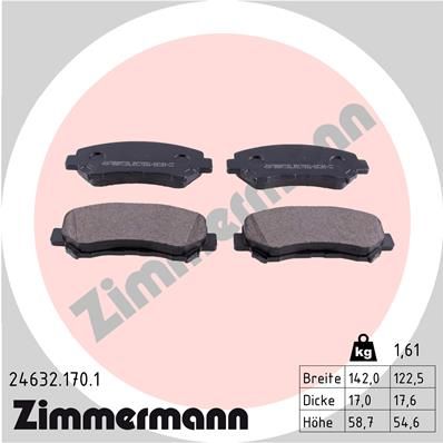 Zimmermann 246321701 Колодки гальмівні дискові комплект