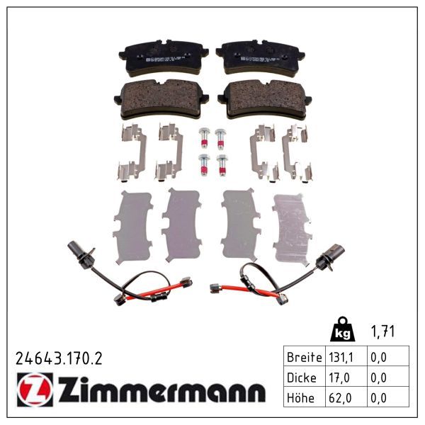 Zimmermann 246431702 Колодки гальмівні дискові комплект