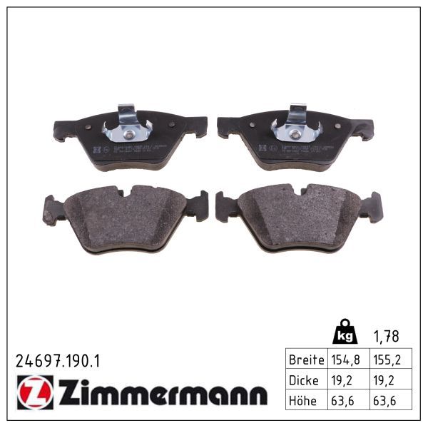 Zimmermann 246971901 Колодки гальмівні дискові, комплект