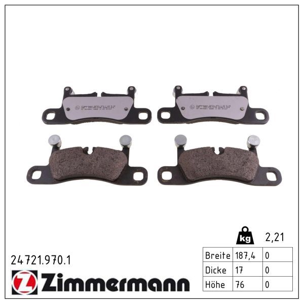 Zimmermann 247219701 Колодки гальмівні дискові комплект