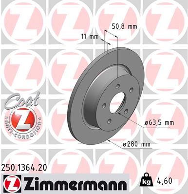 Zimmermann 250136420 Гальмівний диск