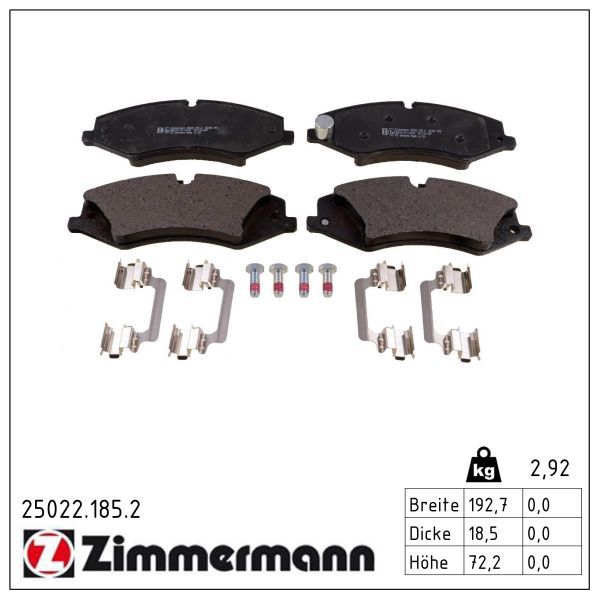 Zimmermann 250221852 Колодки гальмівні дискові комплект