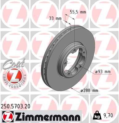 Zimmermann 250570320 Гальмівний диск